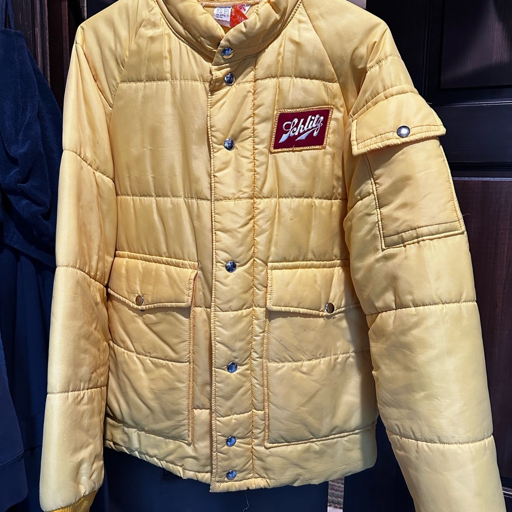 Vintage Schlitz Beer Puffer Jacket